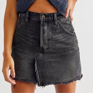 We The Free‎ Faded Black Denim Skirt